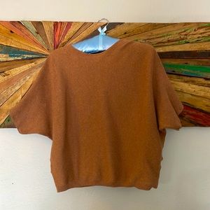 The Reset/R Label size L/XL short sleeved sweater. Beautiful camel color!
